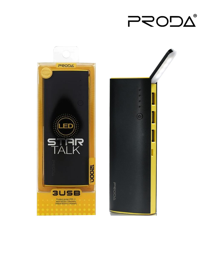 Proda RPP-11 LED Star Talk 3 USB 12000mAh Power Bank